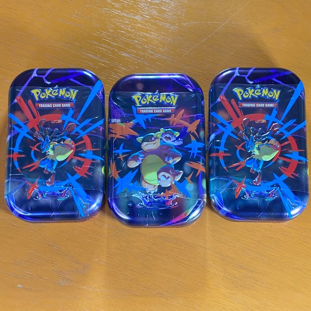 Pokémon TCG: Mega Evolution Mega Heroes Mini Tin Lot Of 3 (New Factory Sealed)